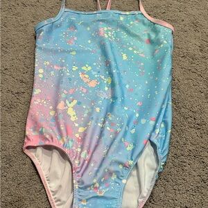 Multi colored one piece swim suit